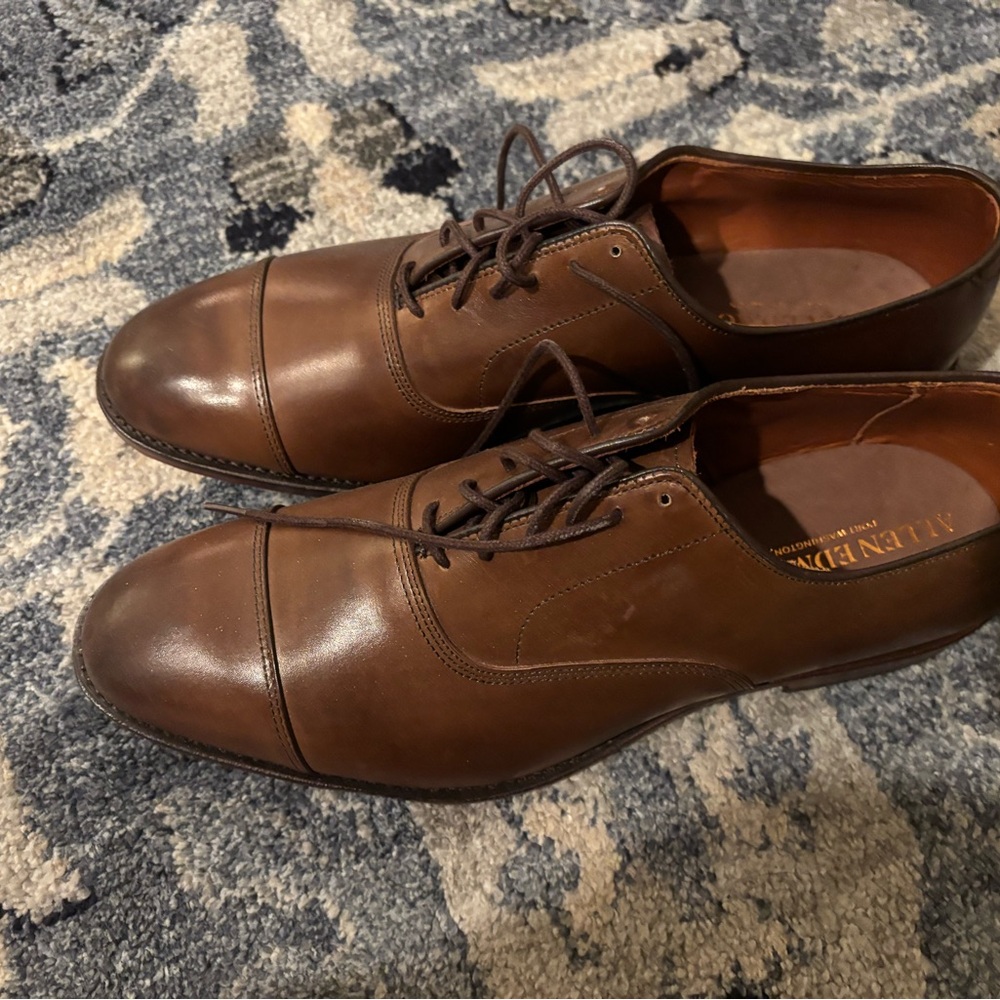 Allen Edmonds Men's Tan Leather Oxfords NEVER WORN